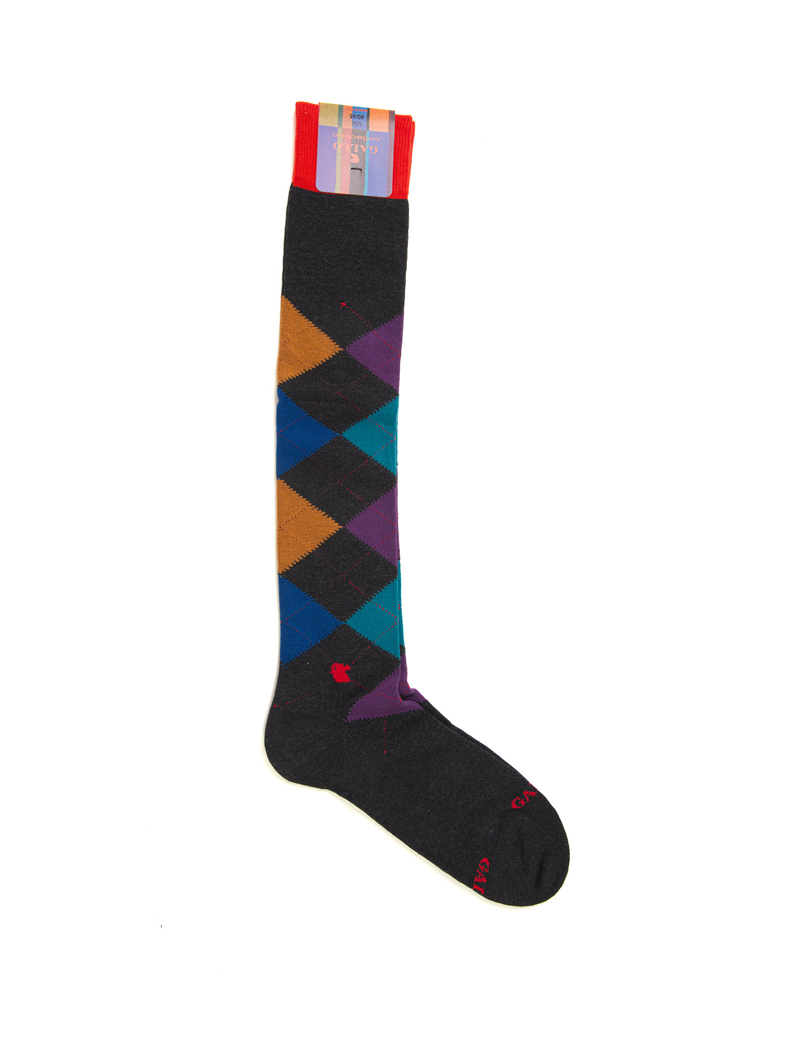 Gallo Long Sock In Charcoal 