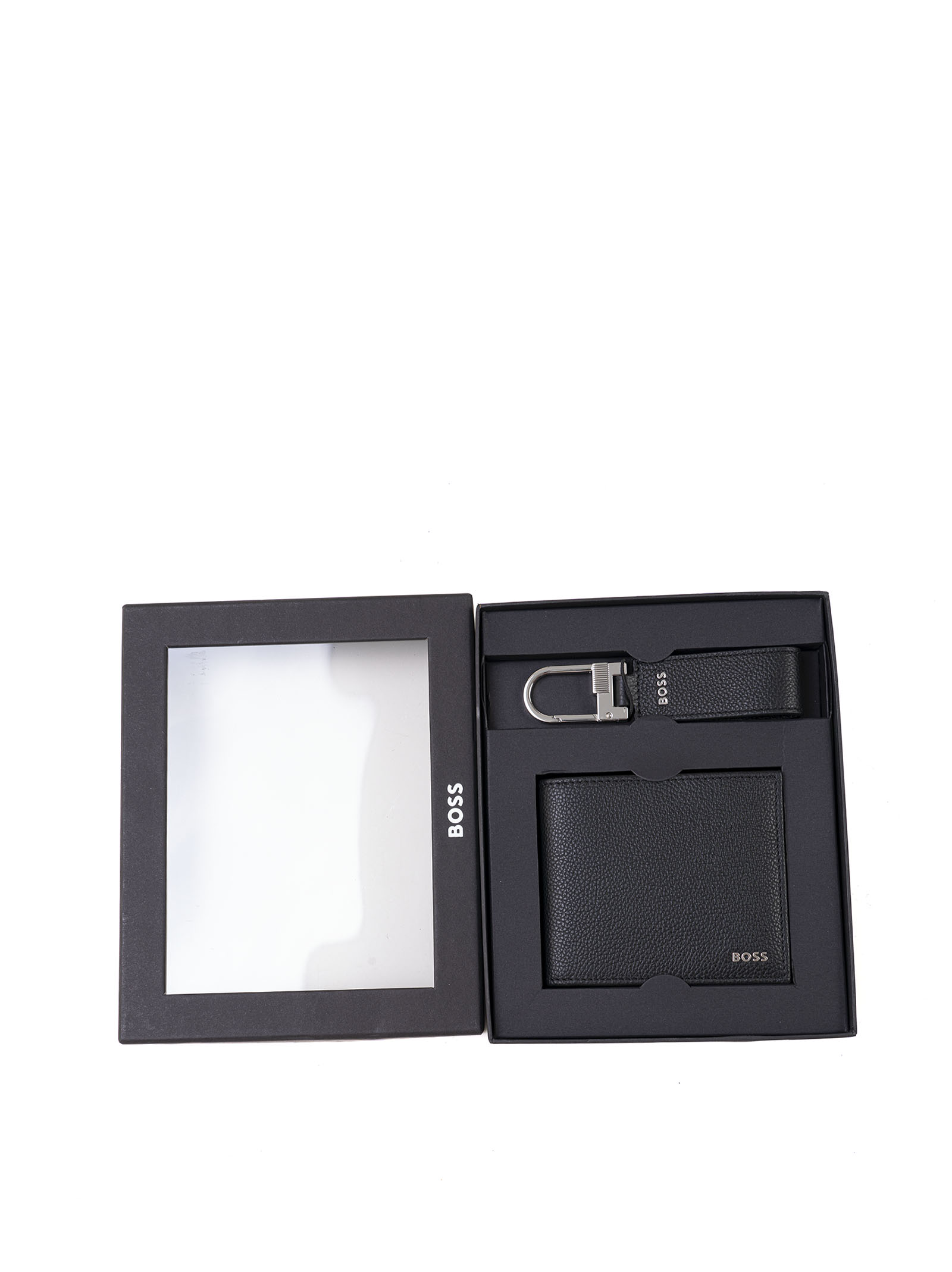 Shop Hugo Boss Gbbm Set Wallet And Keyring In Black