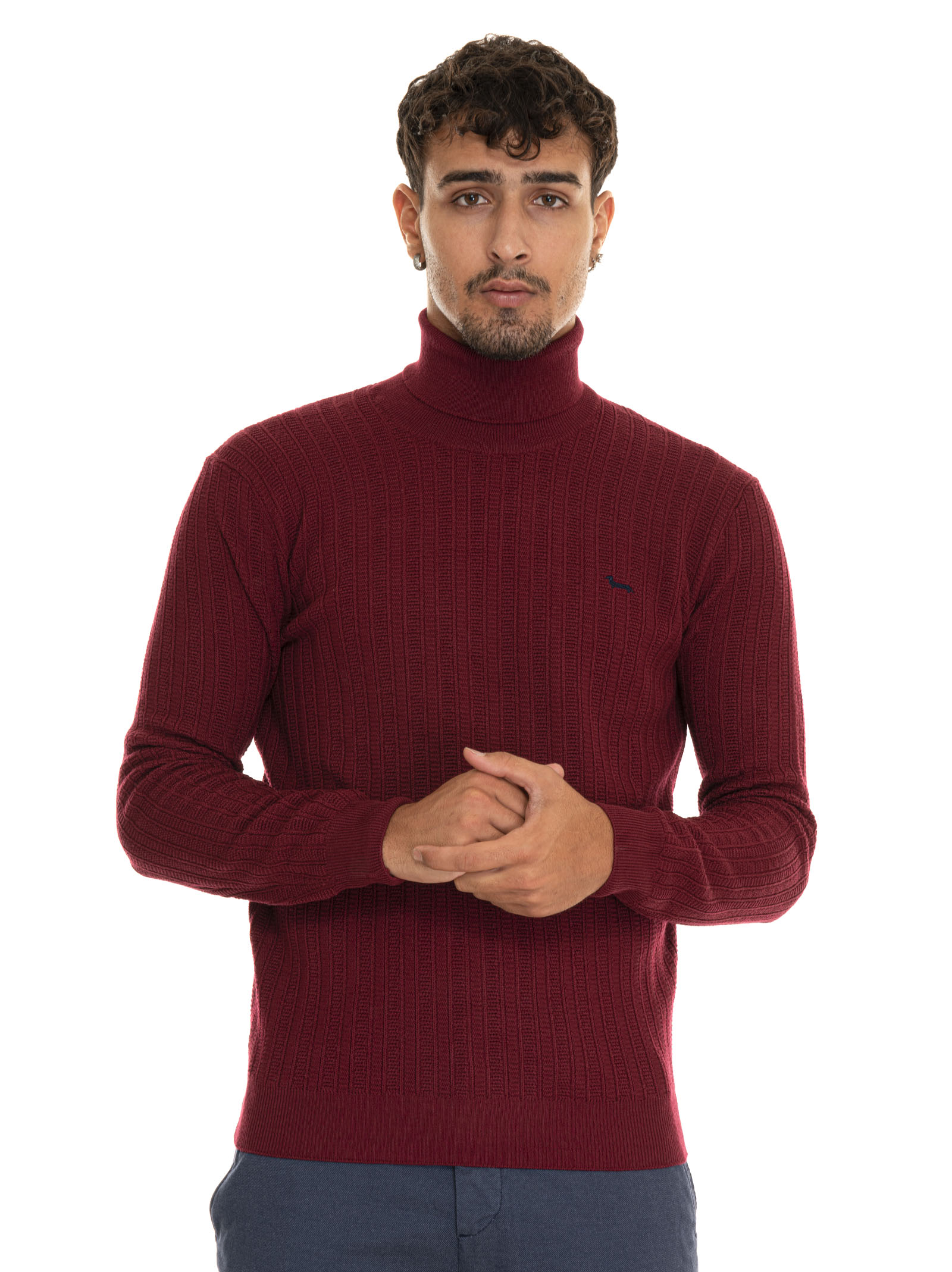 Shop Harmont & Blaine Turtleneck Pullover In Bordeau