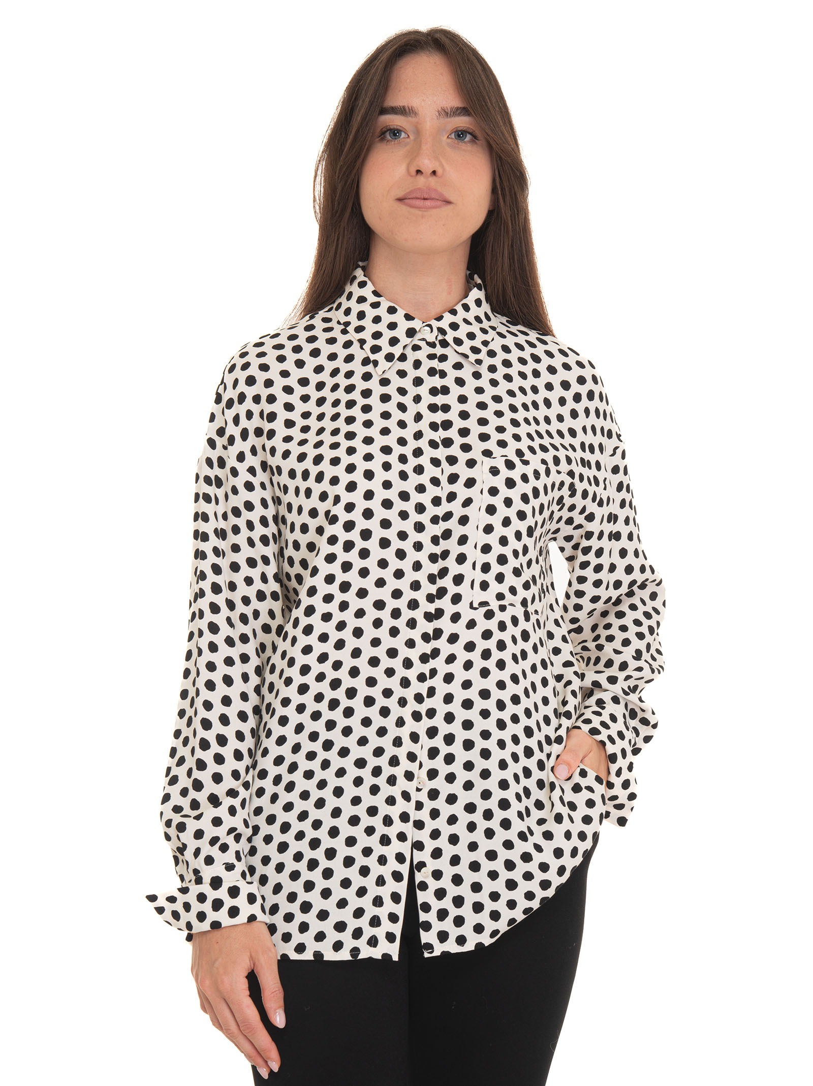 Shop Pennyblack Natif Blouse In White/black