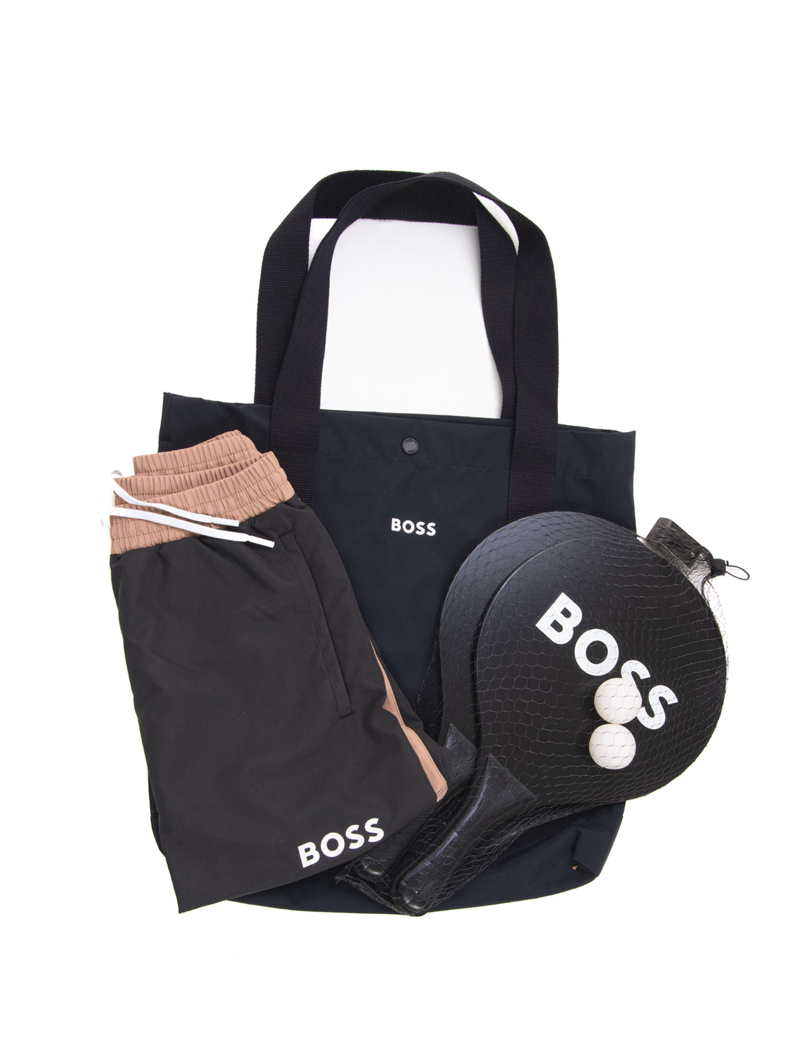 Shop Hugo Boss Beach-ball-set Beach Set In Black