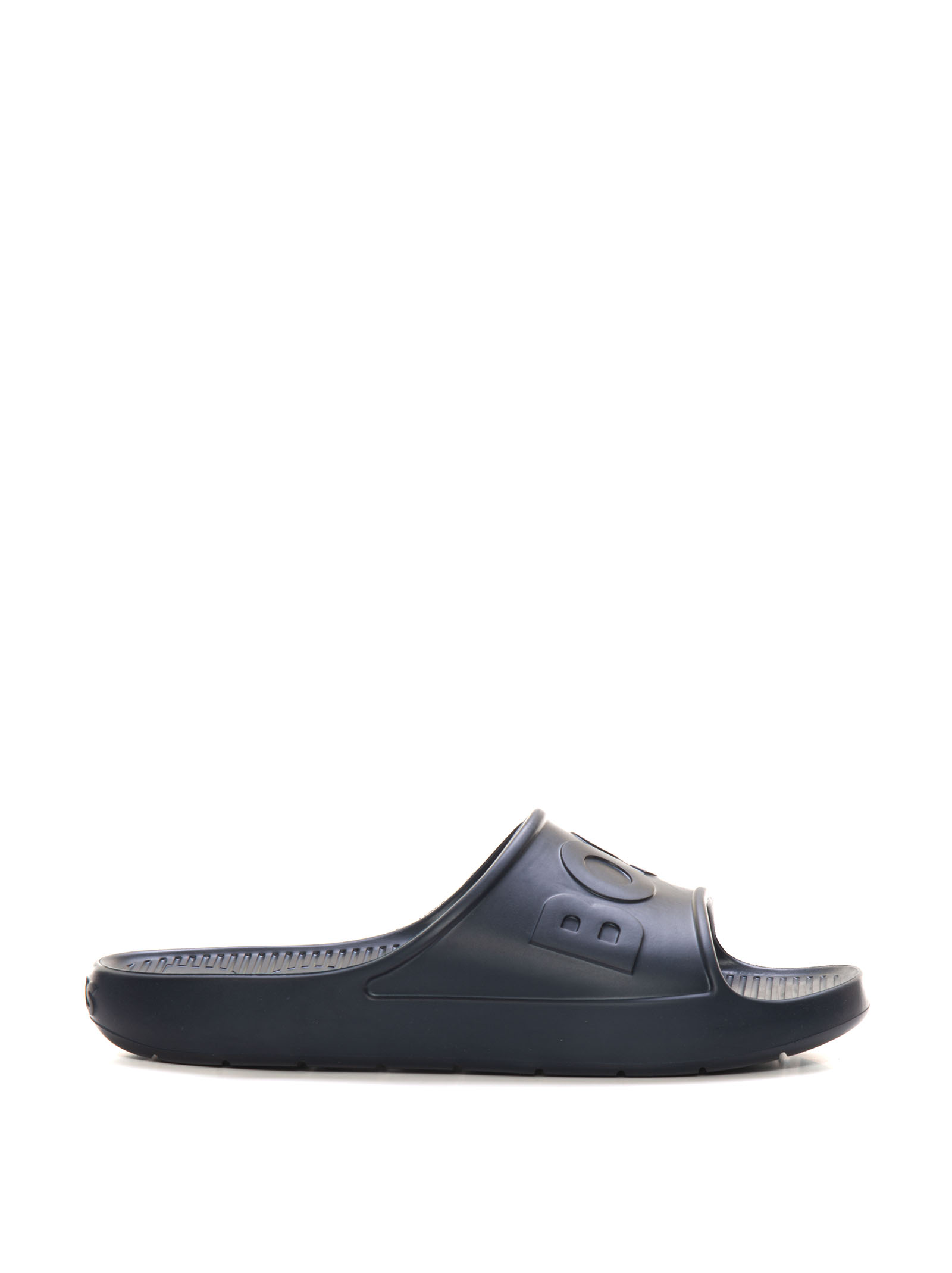 Shop Hugo Boss Darian-slid-lg-n Sandals With Logo In Blue