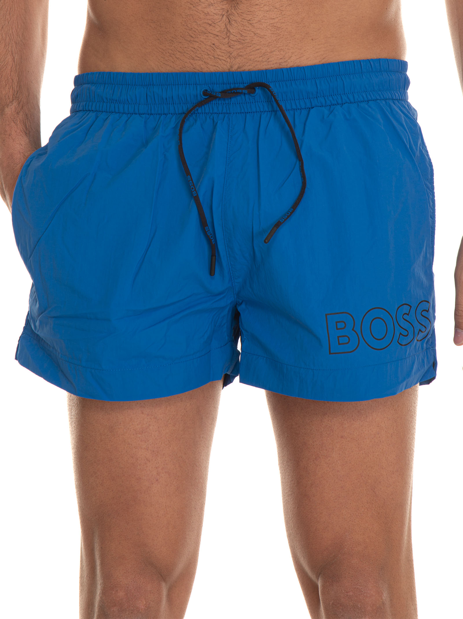 Shop Hugo Boss Mooneye Boardshort In Azure