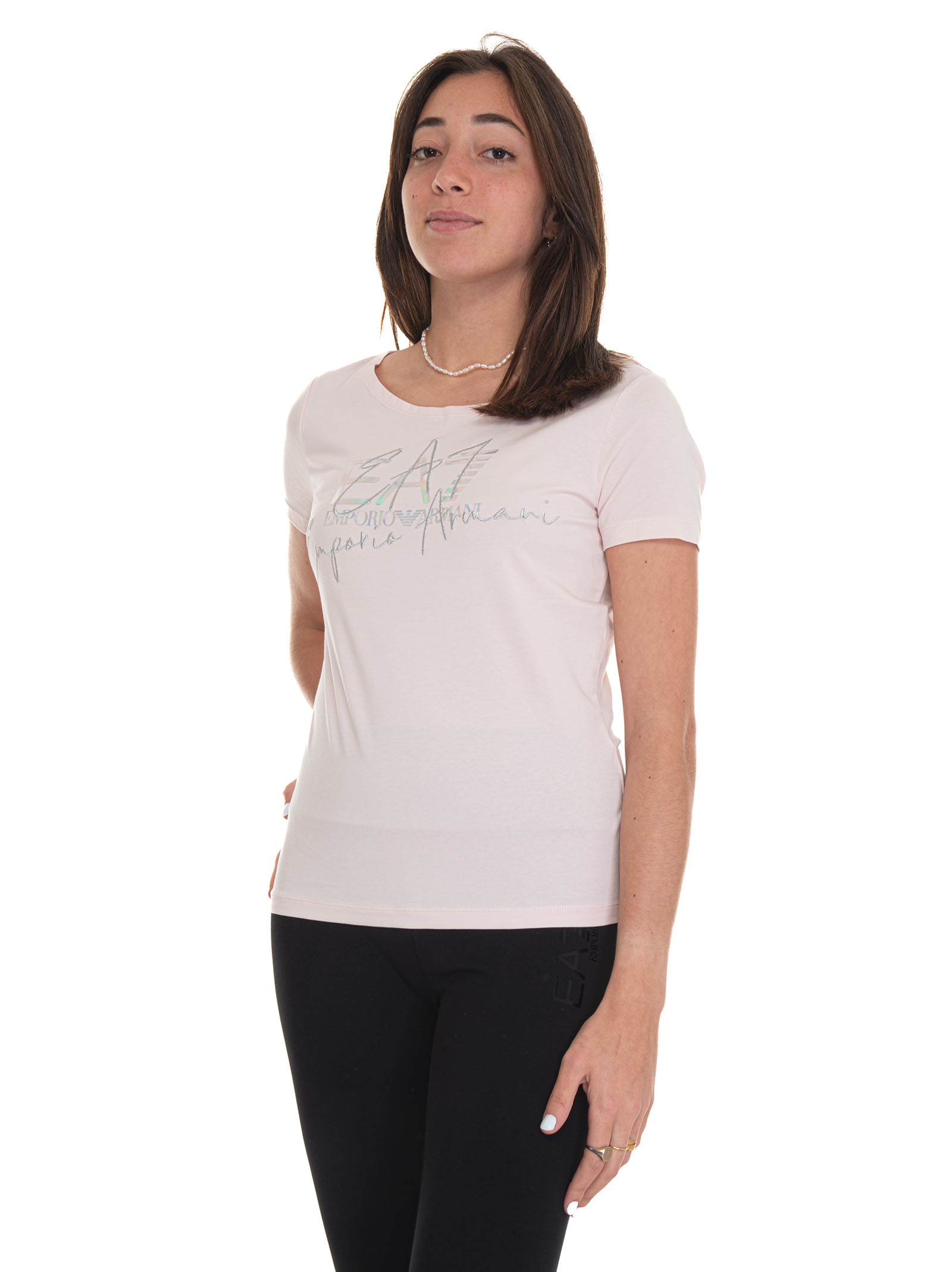 Shop Ea7 T-shirt In Pink