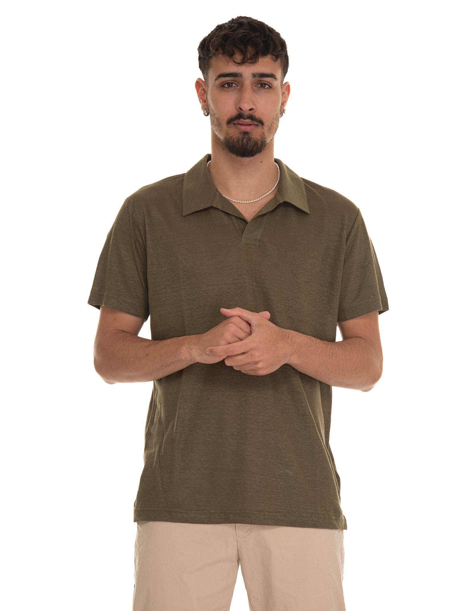 Shop Gant Short Sleeve Polo Shirt In Green
