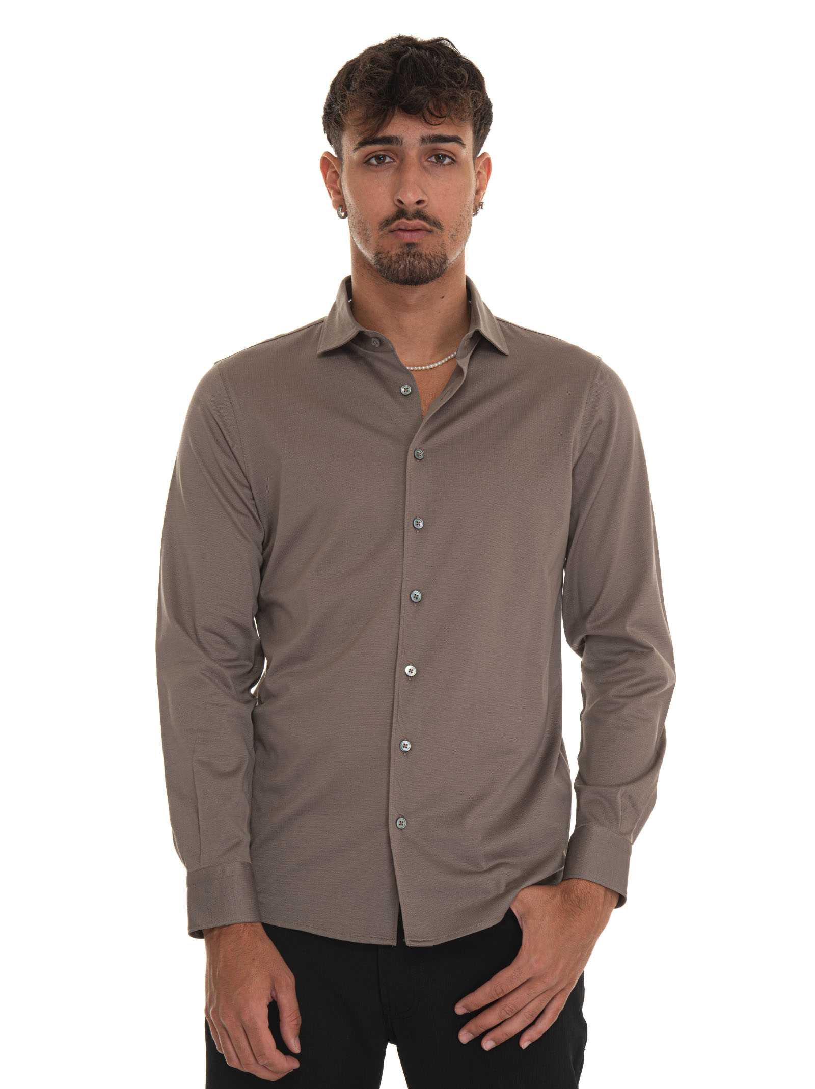 Shop Gran Sasso Polo Shirt In Dove-grey