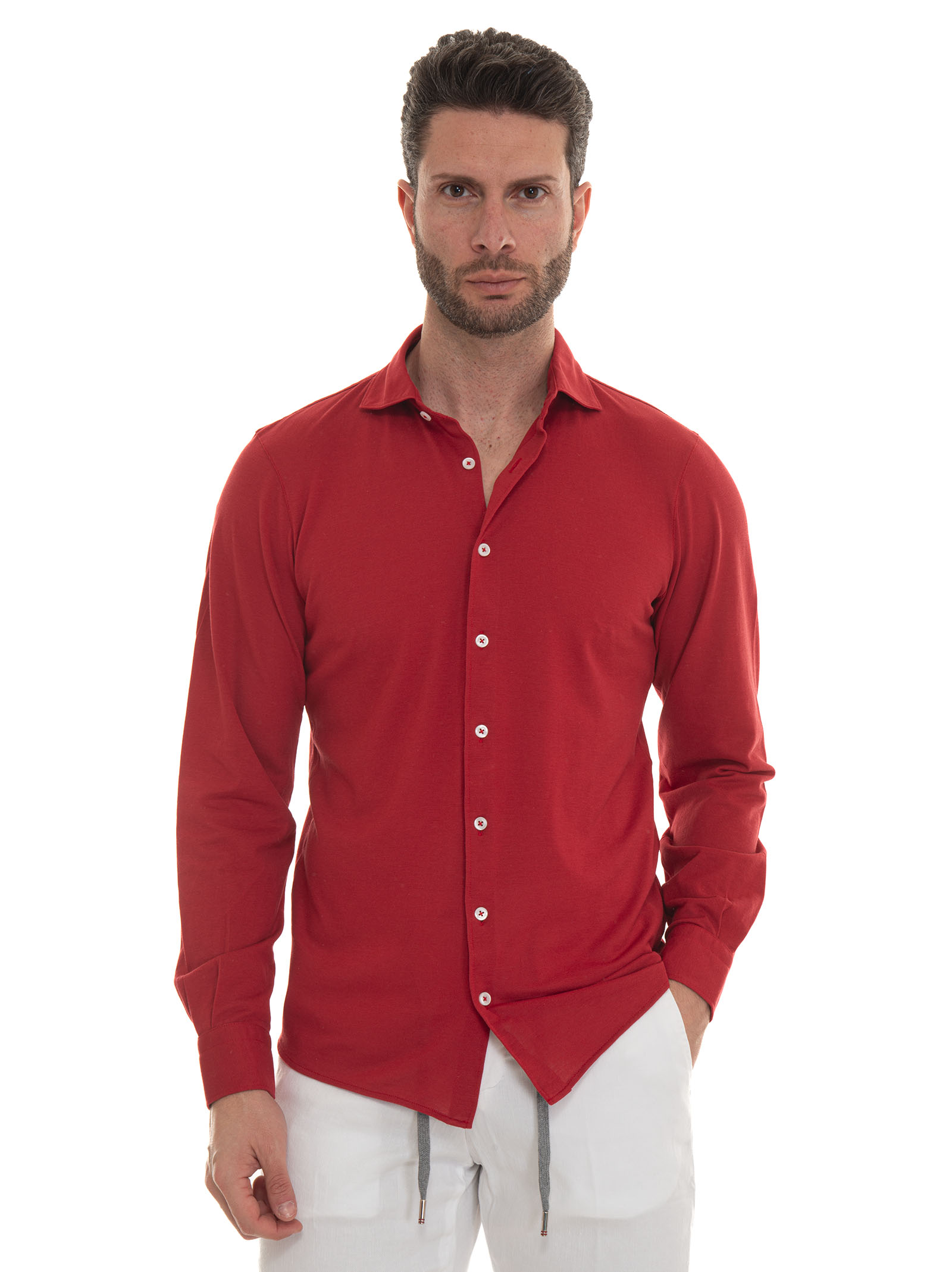 Shop Gran Sasso Polo Shirt In Ruby