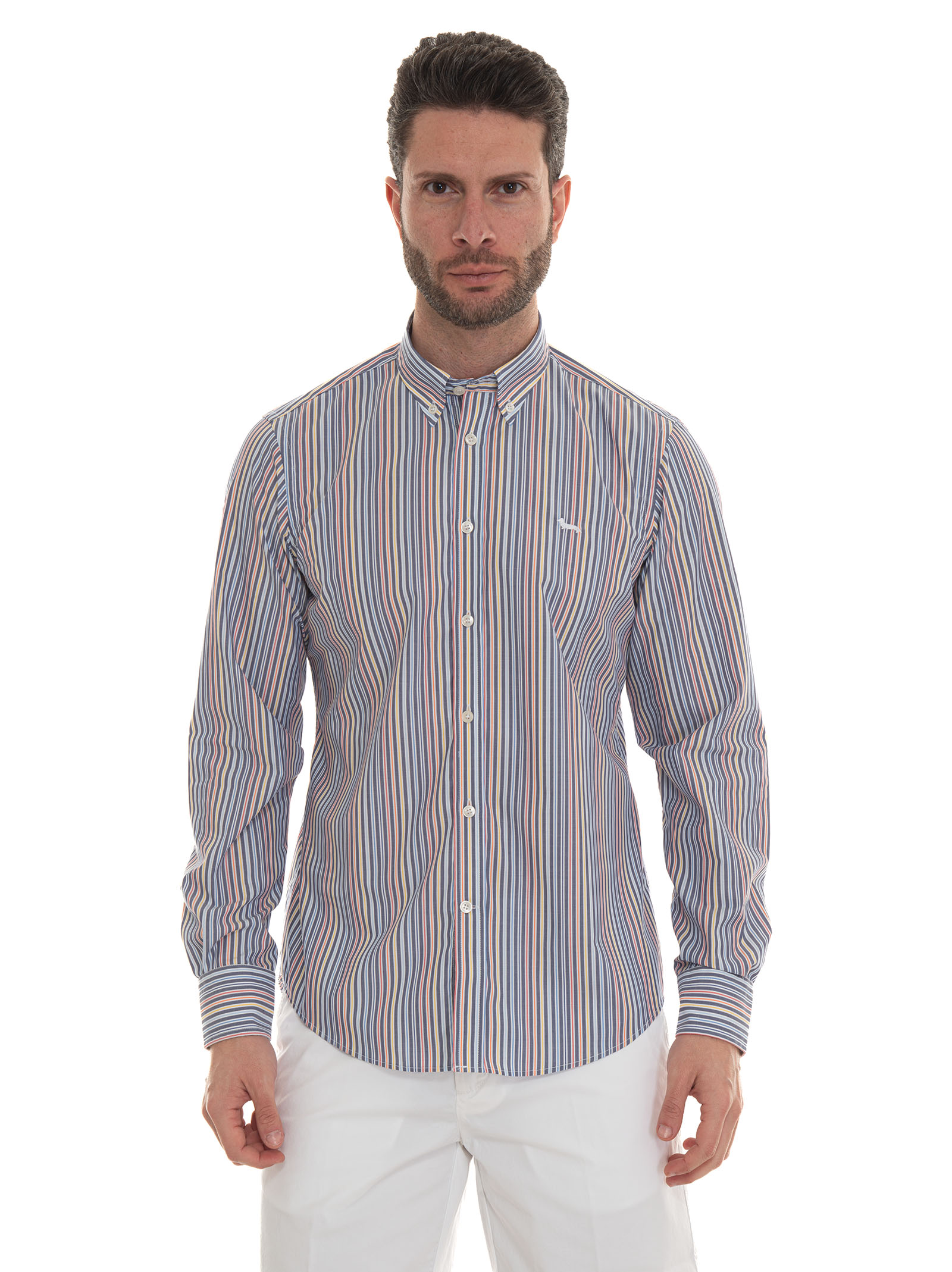 Shop Harmont & Blaine Casual Shirt In Multicolor