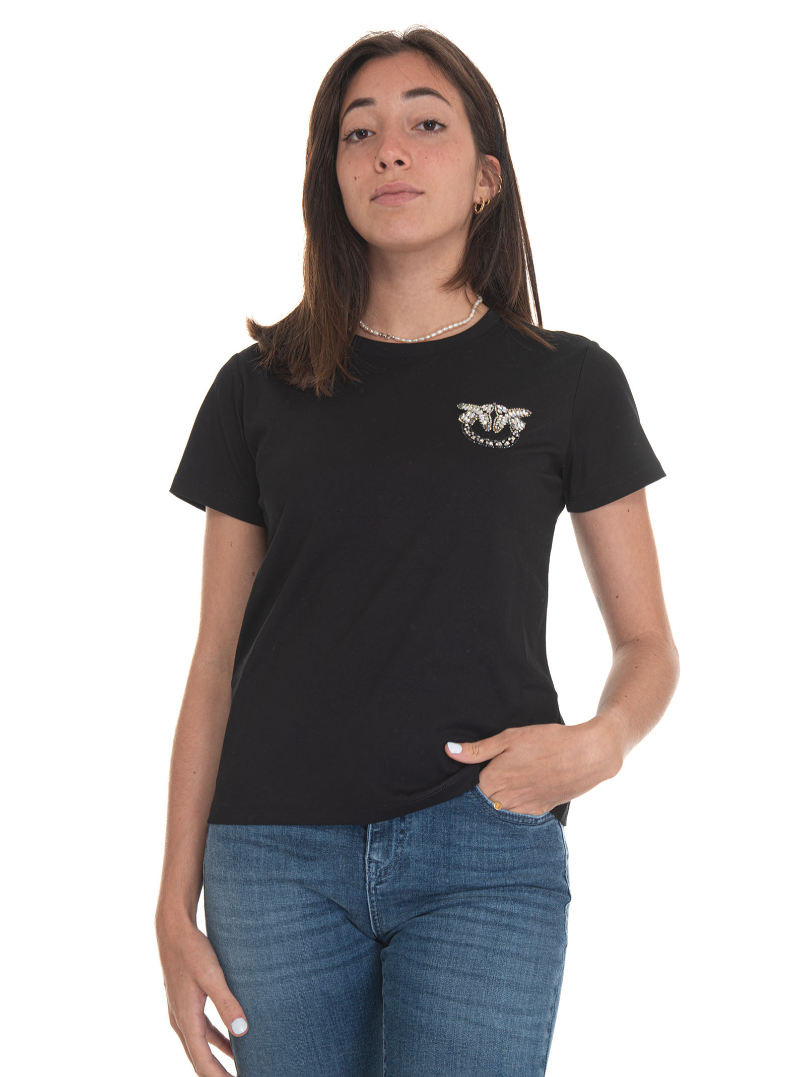 Shop Pinko Nambrone T-shirt In Black